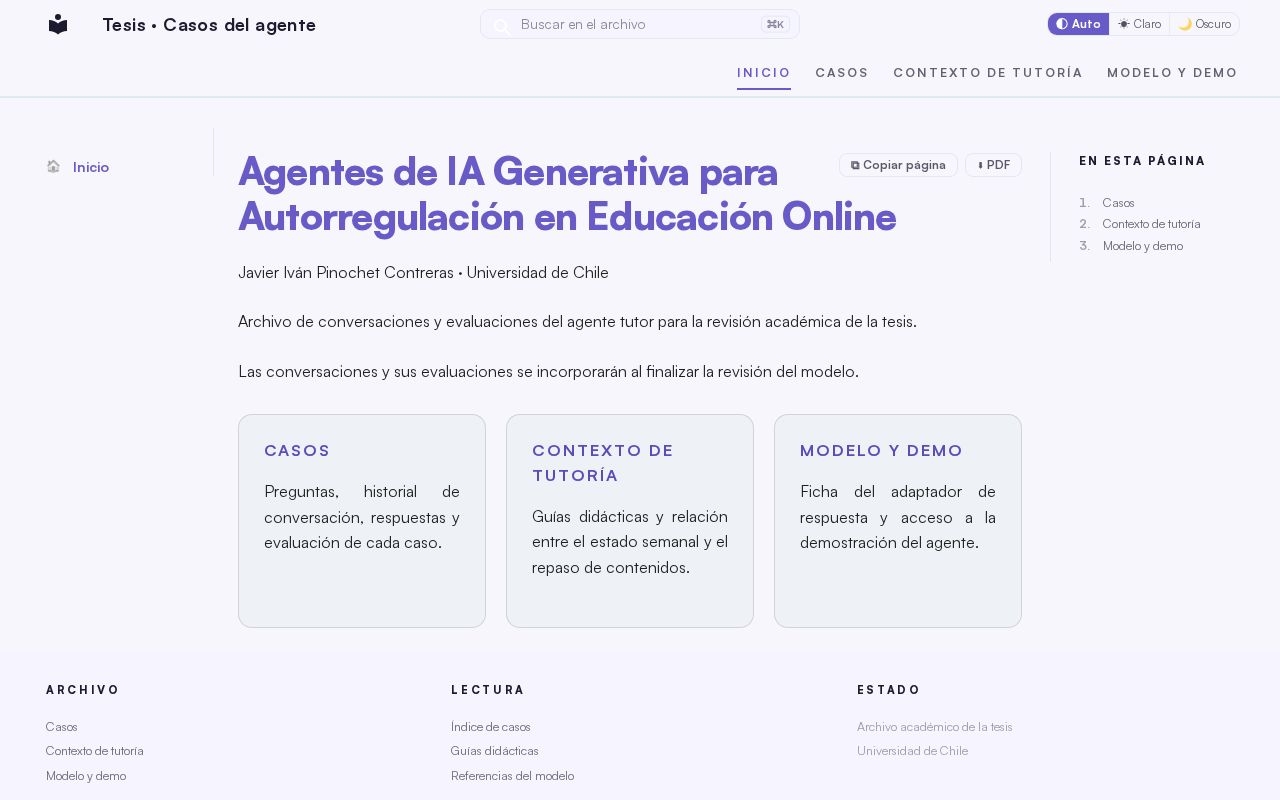 Preview of Casos del agente tutor · Tesis