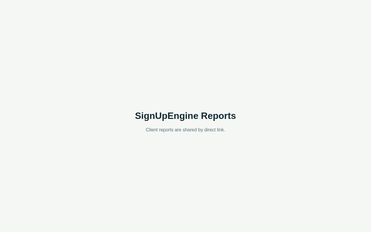 Preview of Signupengine Reports