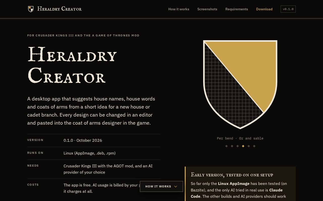 Preview of Ck3 Heraldry Creator