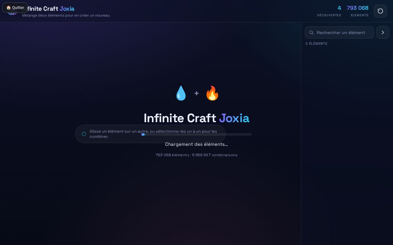 Preview of Infinite Craft Joxia