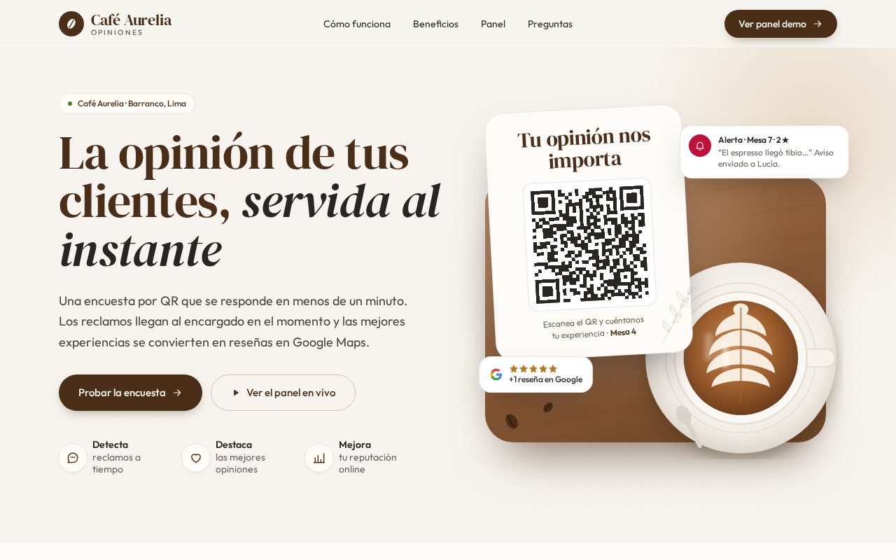 Preview of Cafe Aurelia Feedback