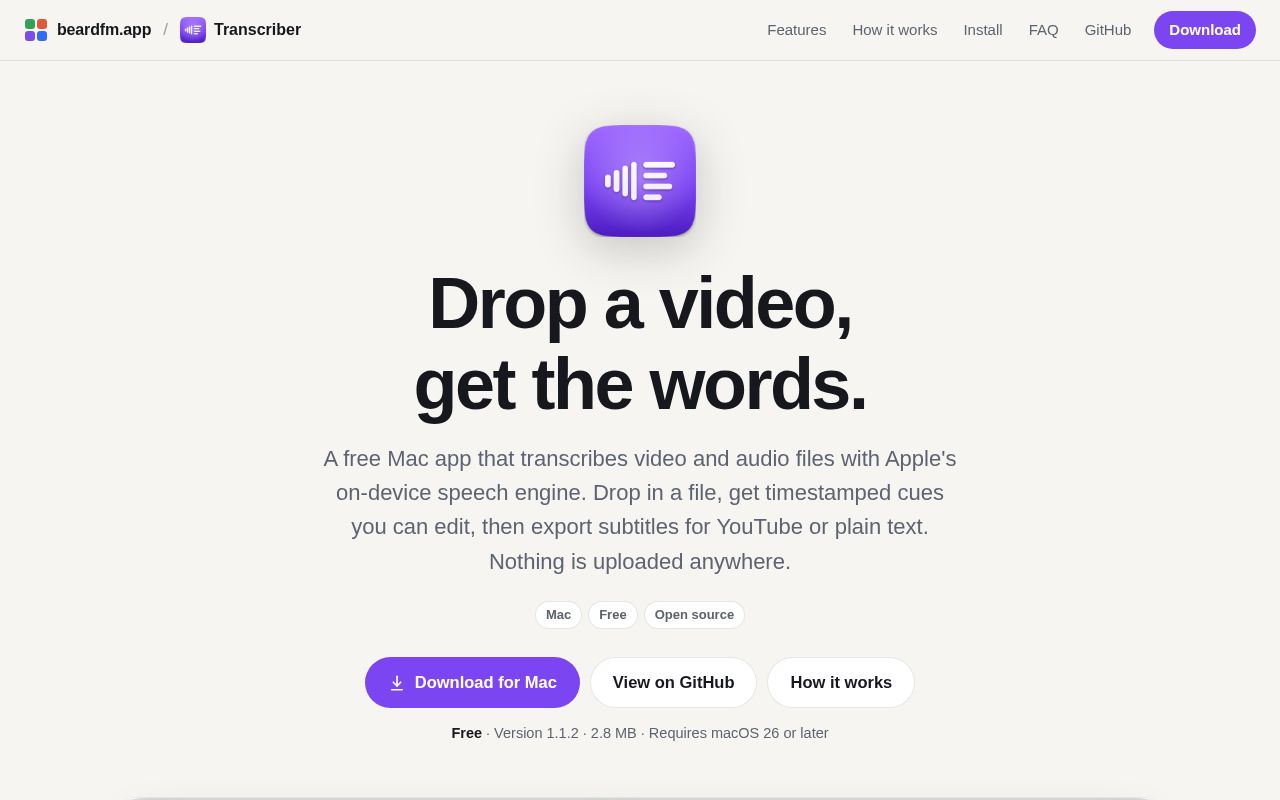 Preview of Transcriber