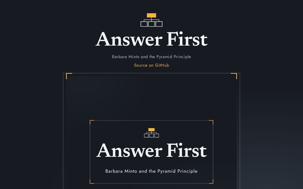 Preview of Minto Answer First