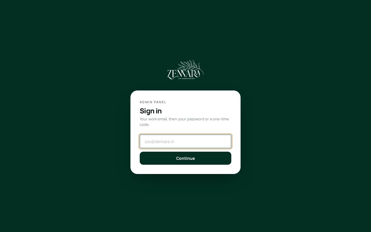 Preview of Admin Panel