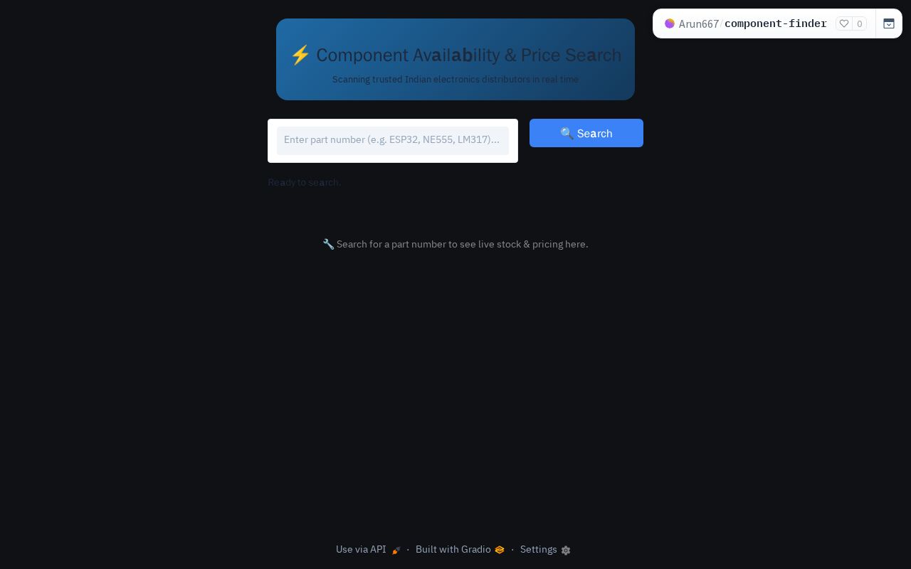 Preview of Component Finder
