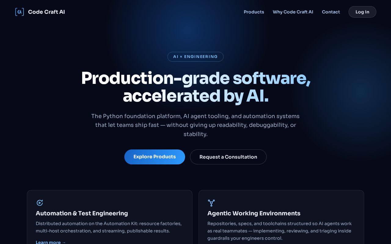 Preview of Code Craft AI