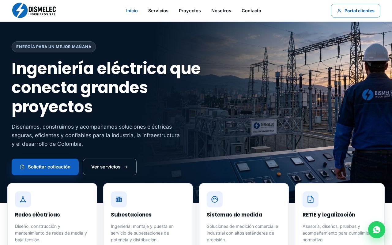 Preview of Pagina Web Dismelec