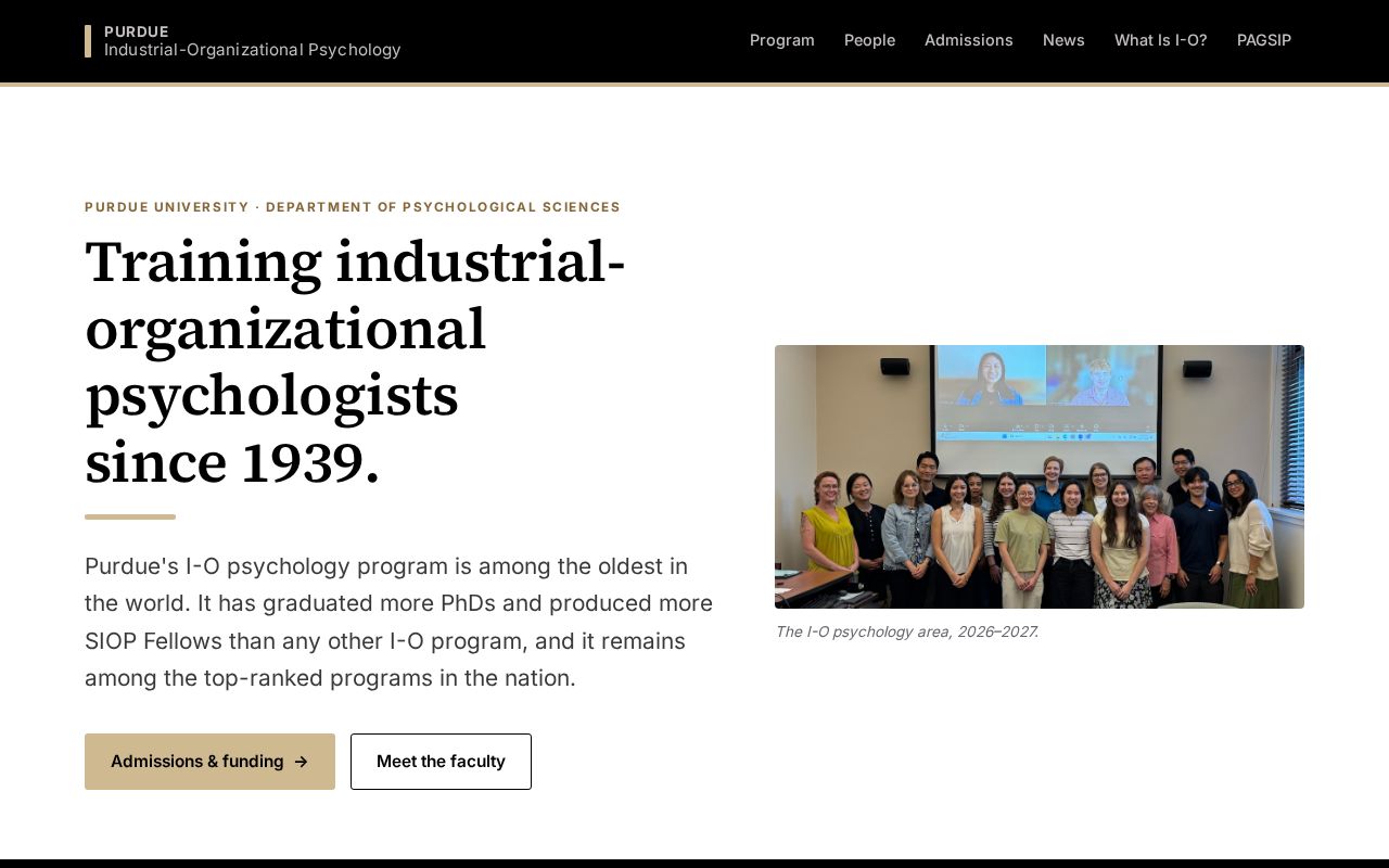 Preview of Industrial-Organizational Psychology Ph.D.