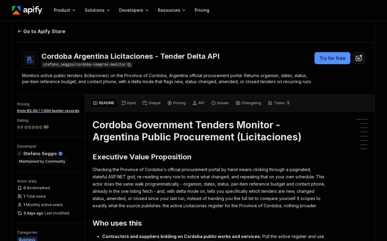 Preview of Cordoba Compras Monitor