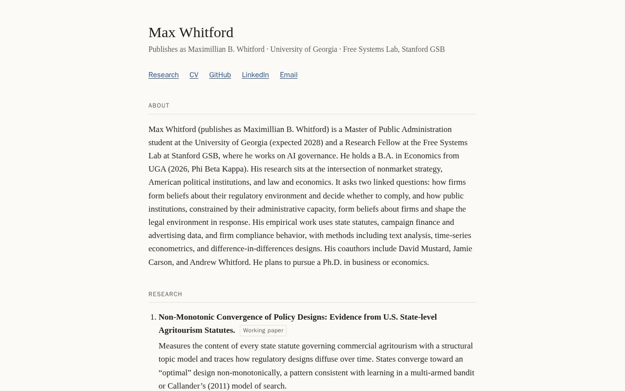 Preview of MaxWhitford Github Io