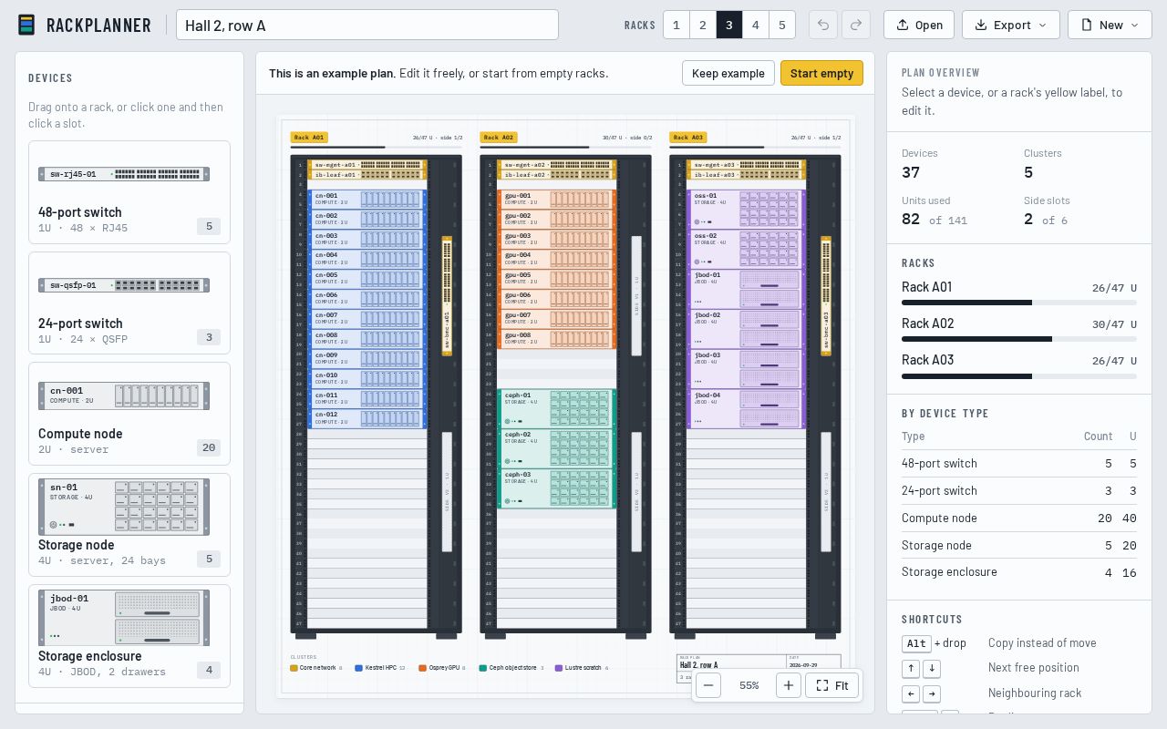 Preview of Rackplanner