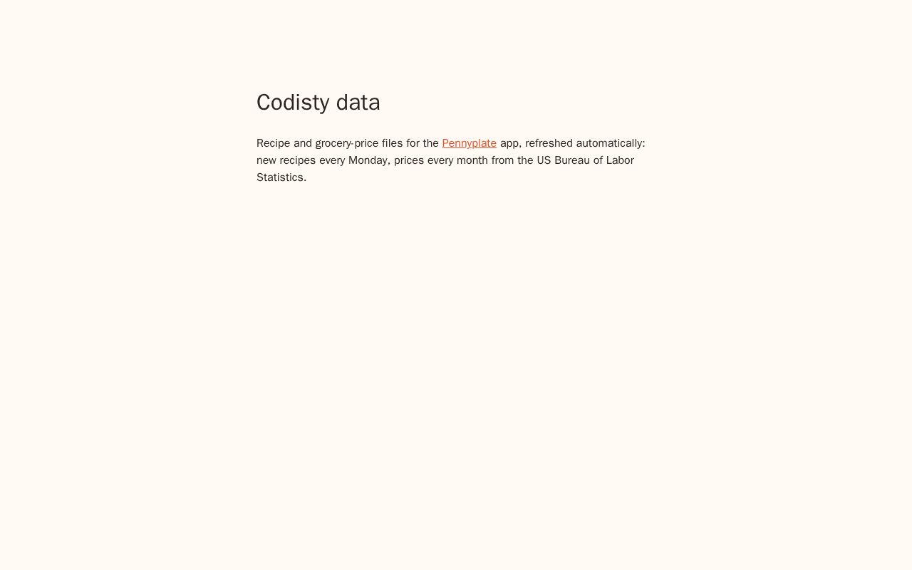 Preview of Codisty data