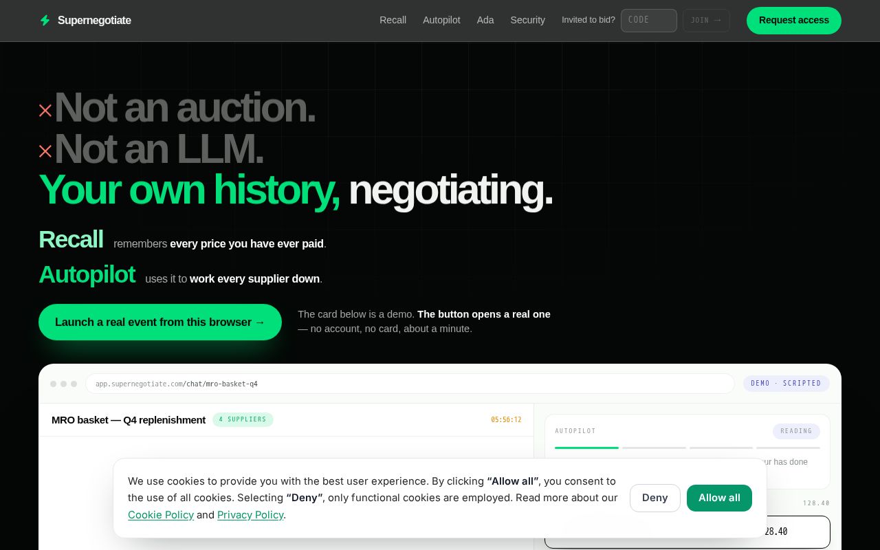 Preview of Supernegotiate Cursor