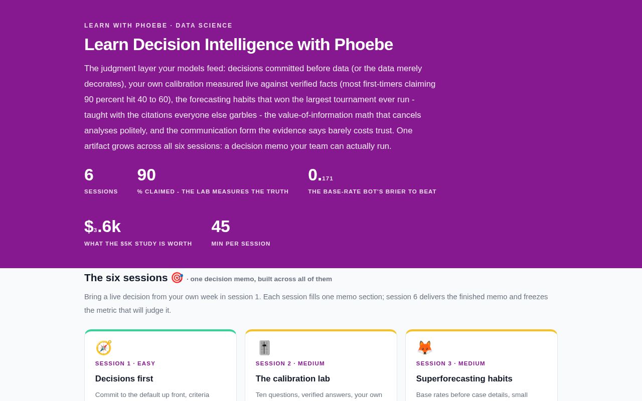 Preview of Learn Decision Intelligence With Phoebe