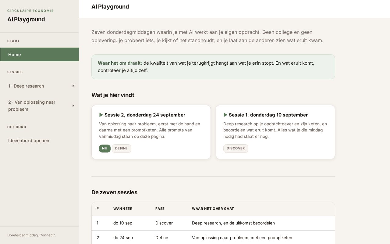 Preview of AI Playground