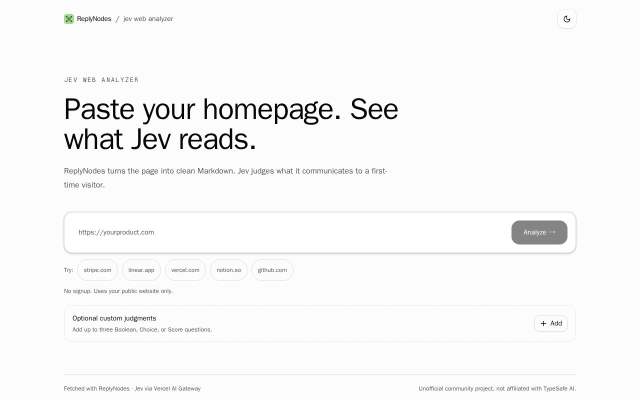 Preview of Jev Web Analyzer