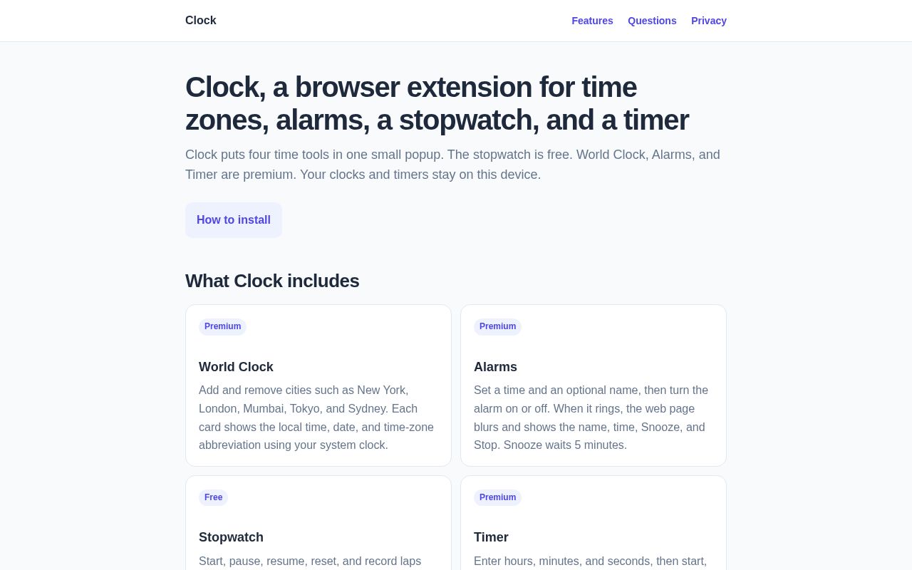 Preview of Clock Site