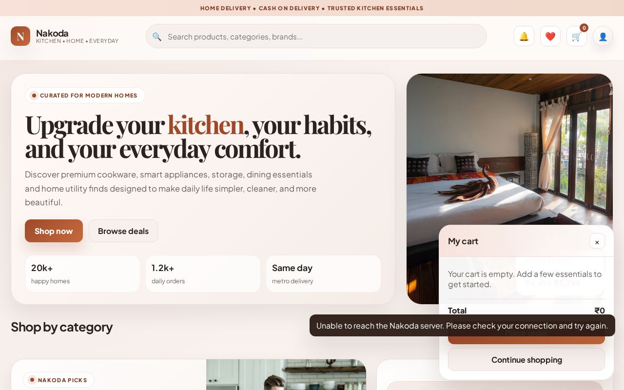 Preview of Nakoda Kitchen and Home Store application