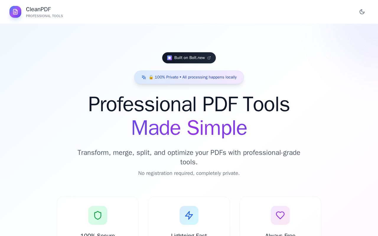 Preview of CleanPDF
