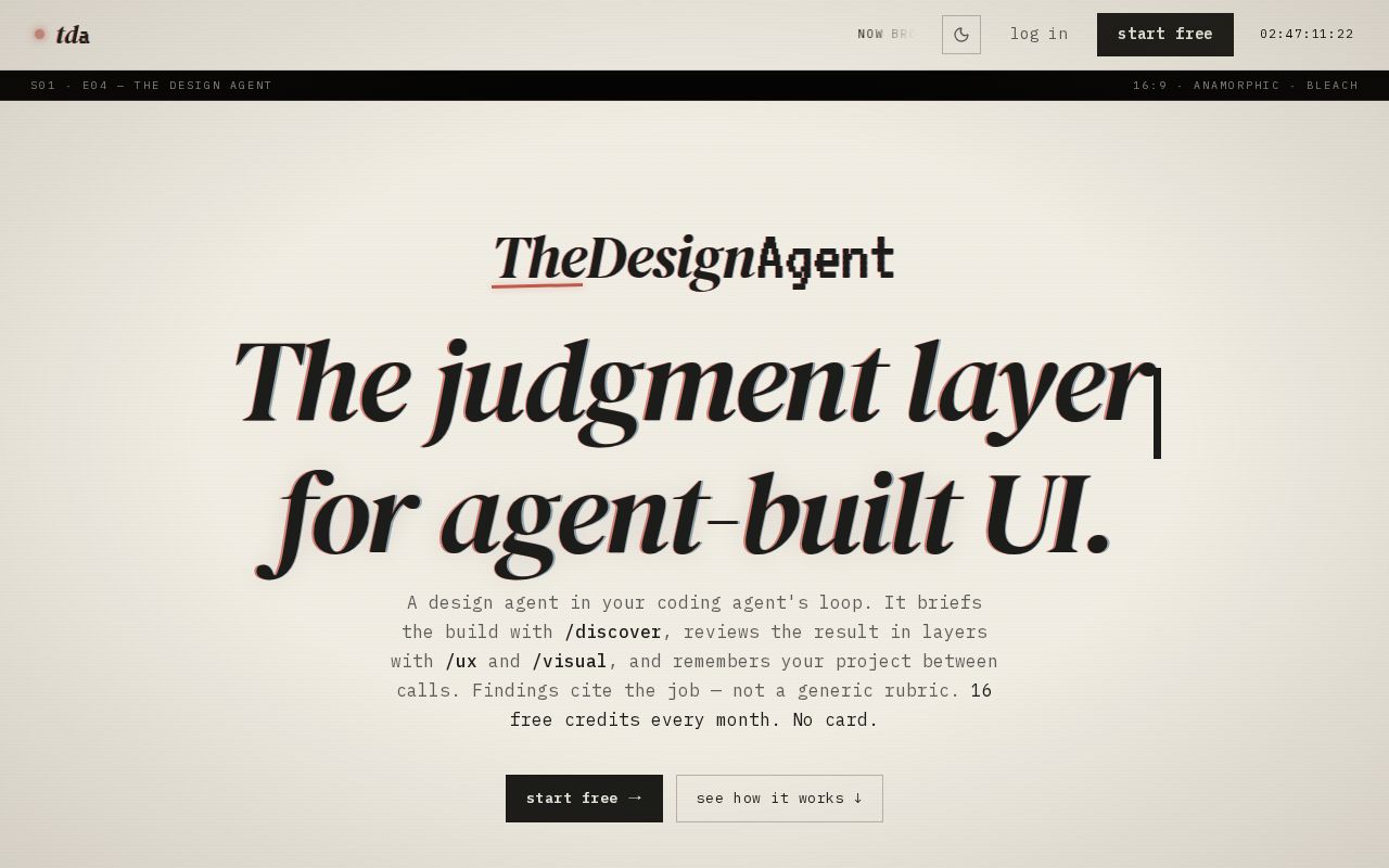 Preview of Thedesignagent Action
