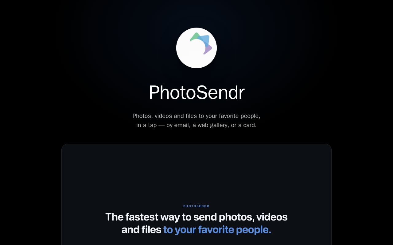 Preview of Photosendr App