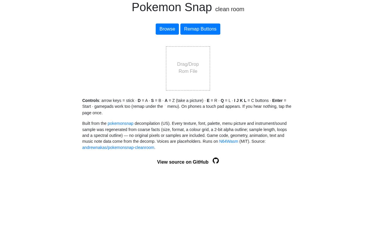 Preview of Pokemonsnap Cleanroom