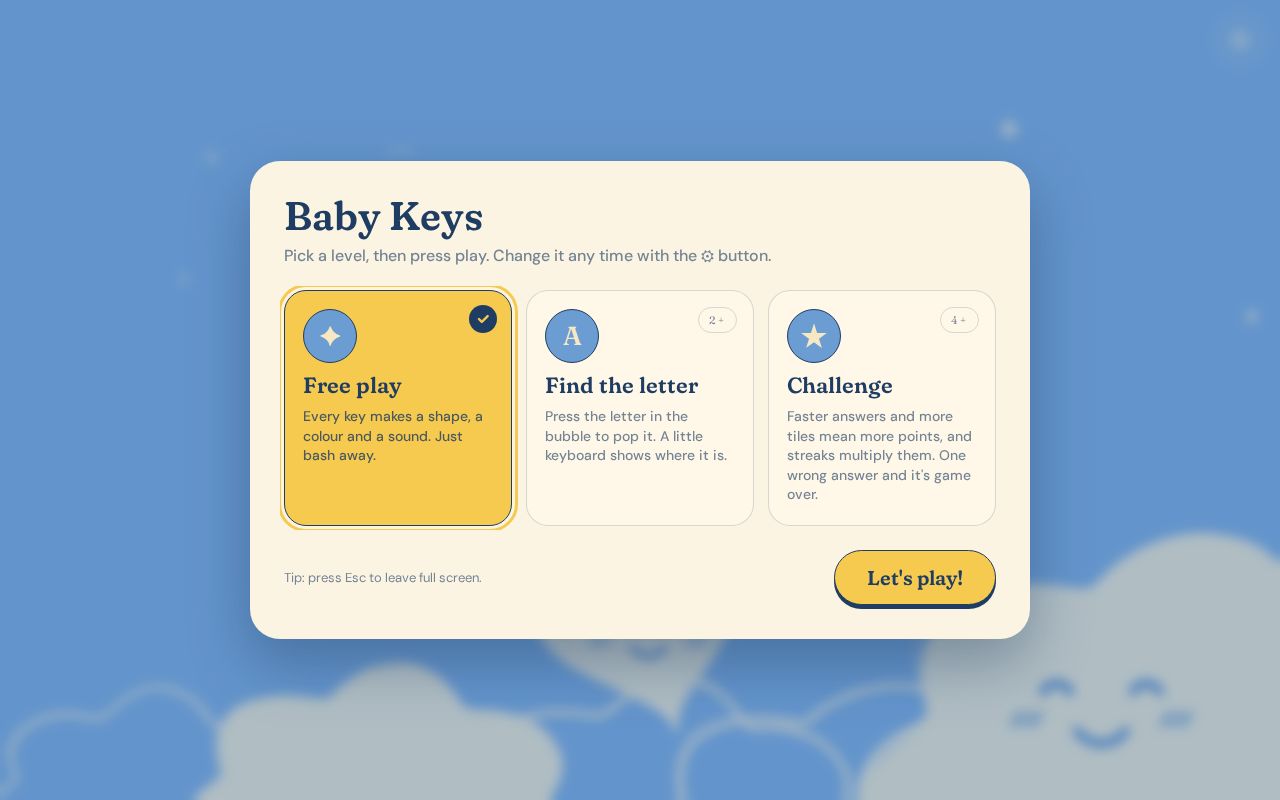 Preview of Baby Keys