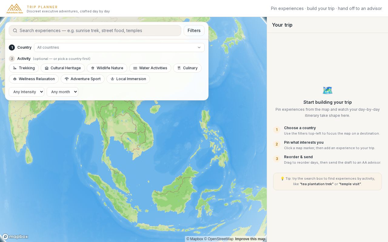 Preview of AA TripPlanner Web