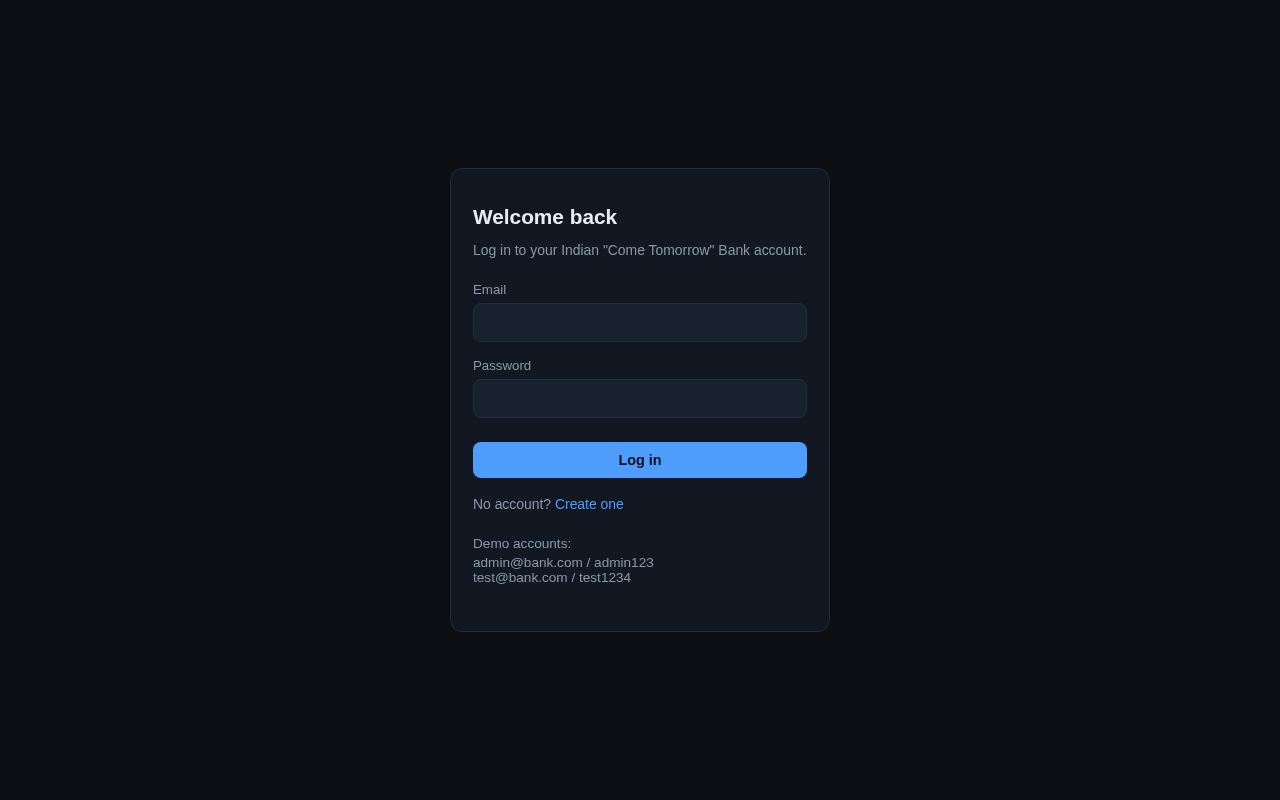 Preview of Banking System