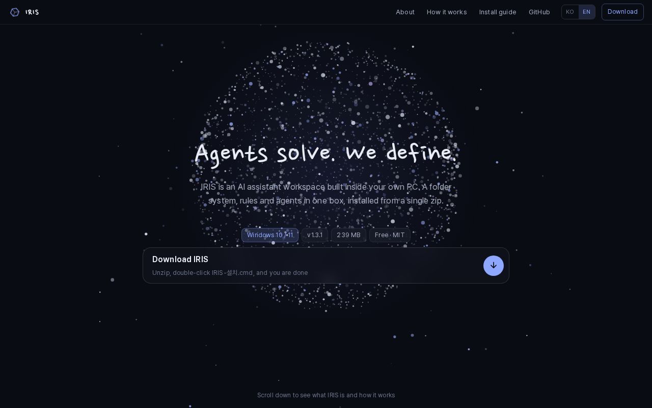 Preview of Source of iris-workspace.com - the IRIS homepage (static HTML, IRIS-Face style). MIT.