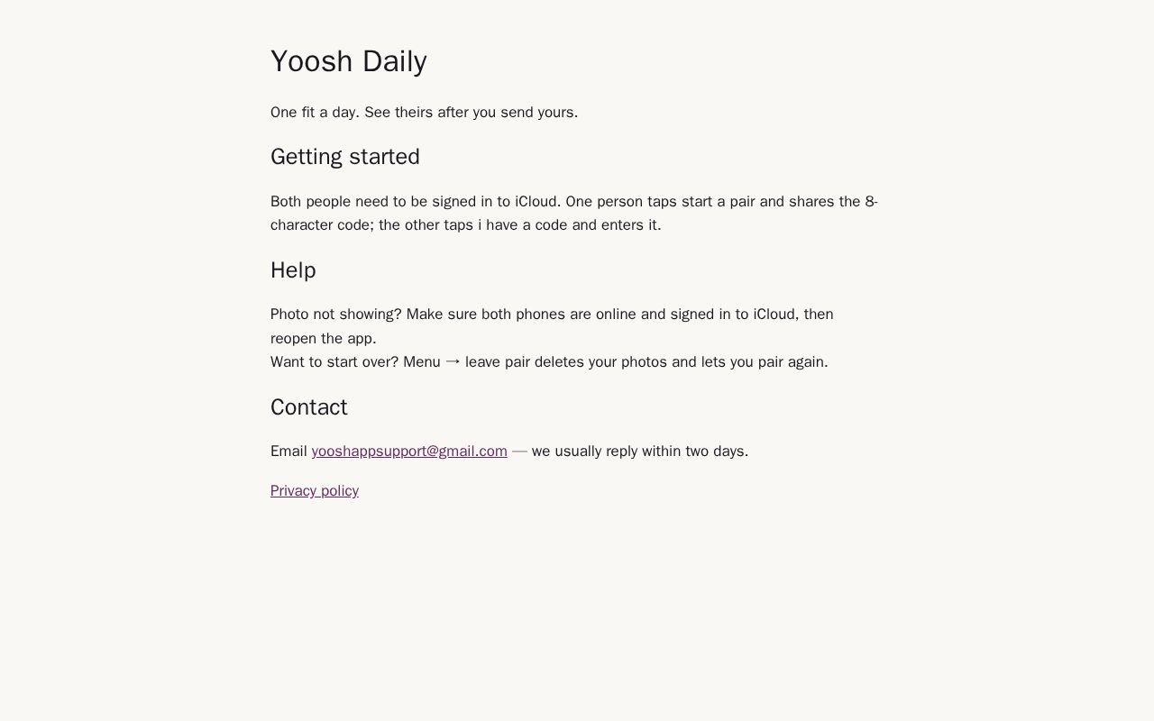 Preview of Yoosh Daily