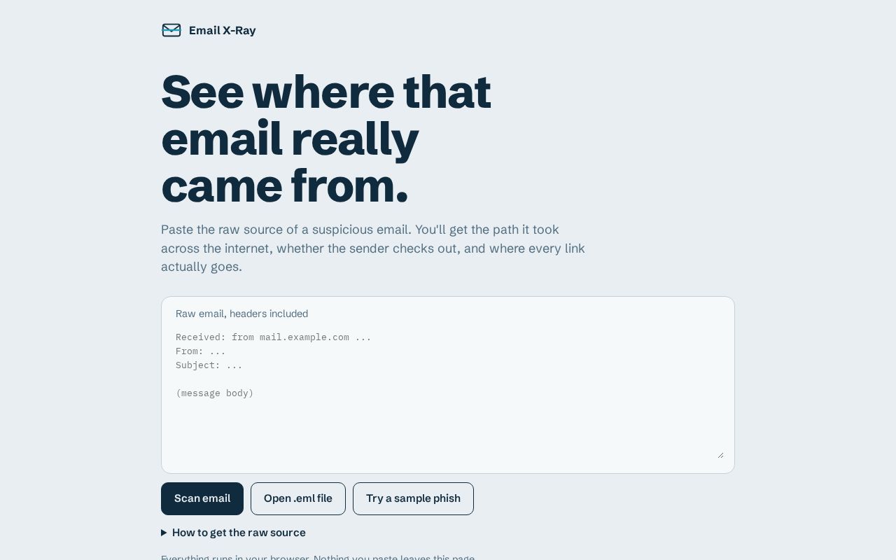 Preview of Email Xray