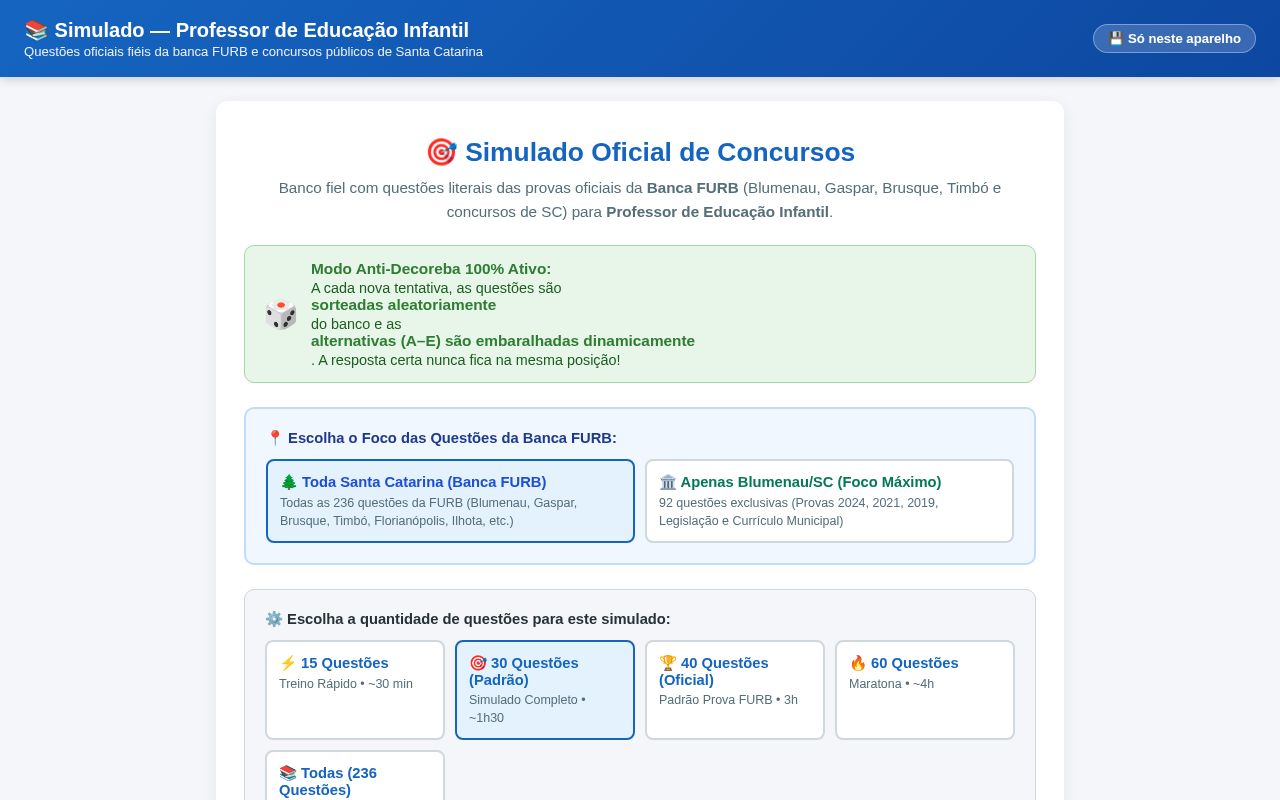 Preview of Simulado Educacao Infantil