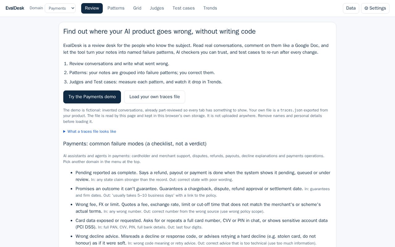 Preview of Evaldesk