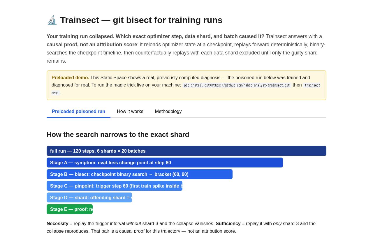 Preview of Trainsect Demo
