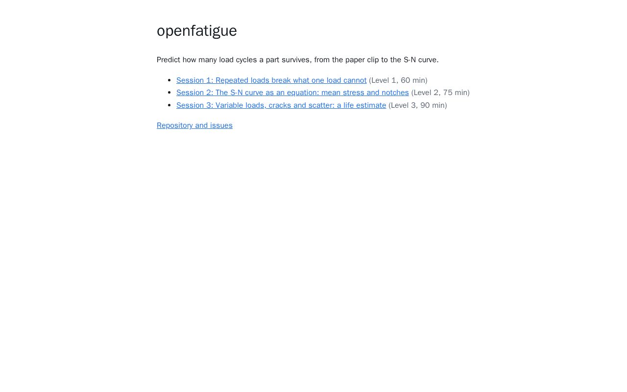 Preview of openfatigue live apps