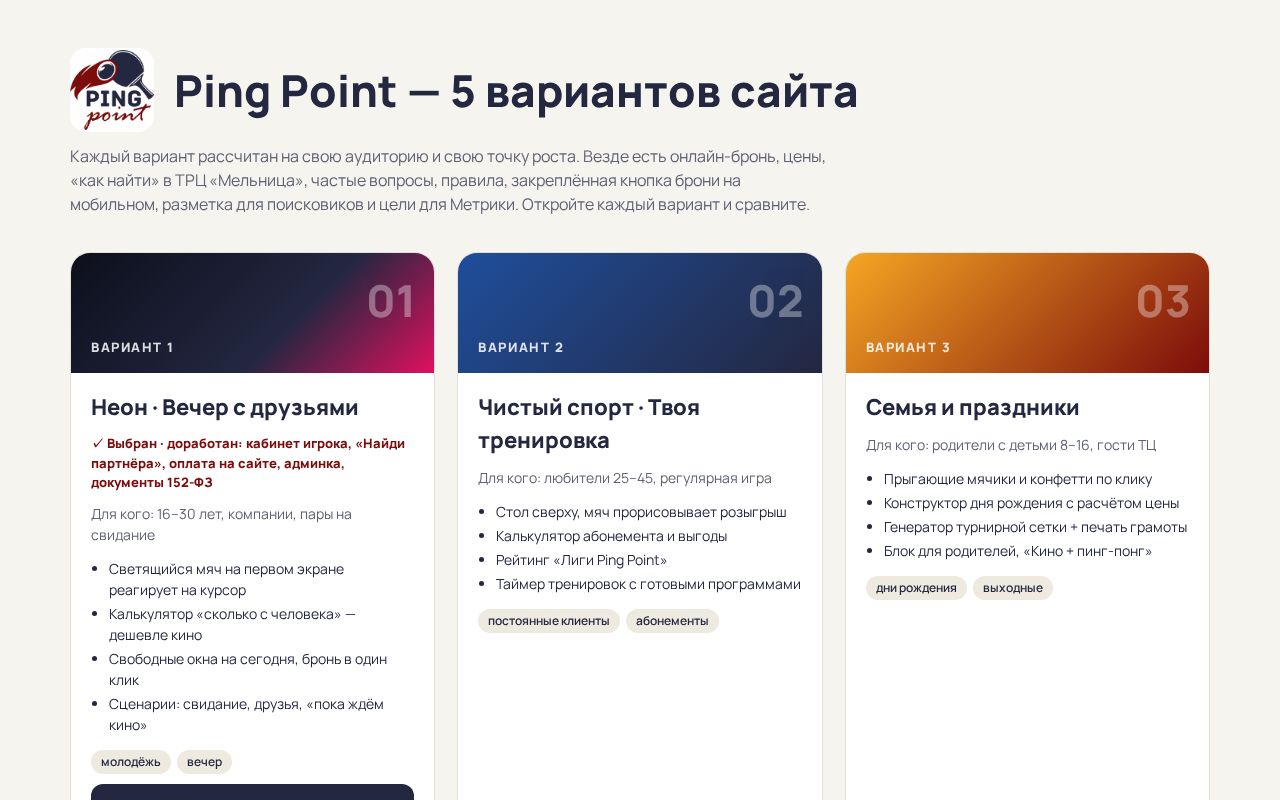 Preview of Pingpoint Concept
