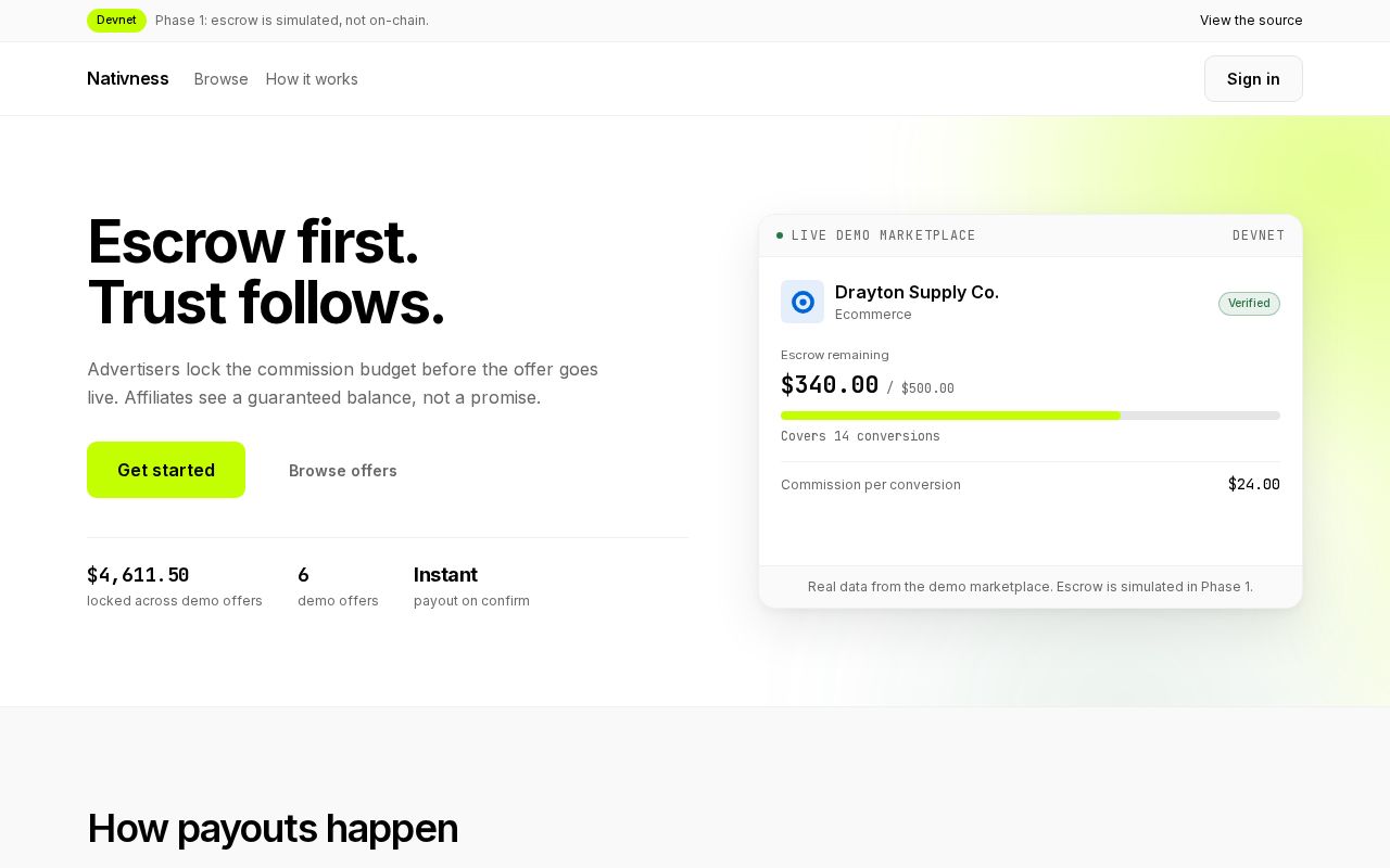 Preview of Affiliate Marketplace