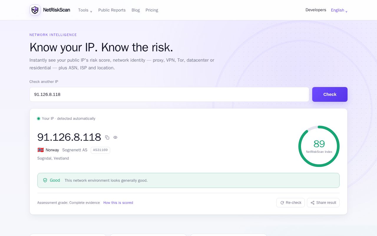 Preview of Netriskscan Sdk Js