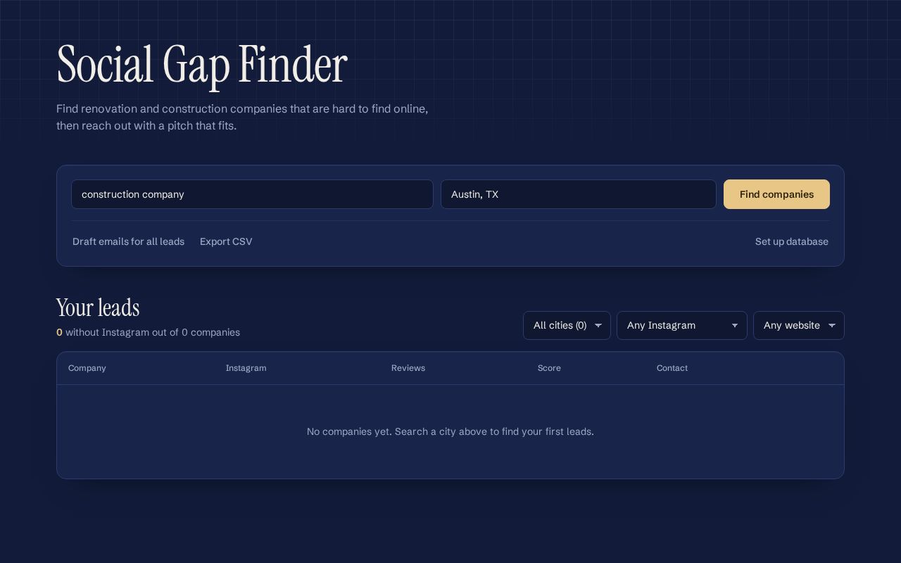 Preview of Social Gap Finder