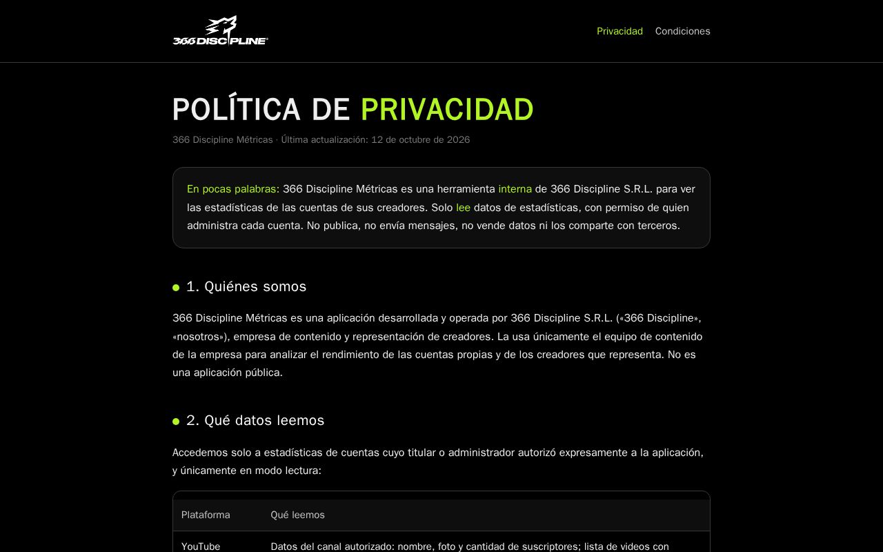 Preview of Política de privacidad