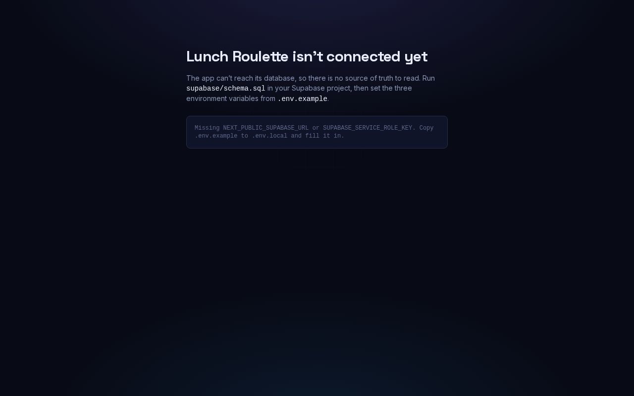 Preview of Lunch Roulette