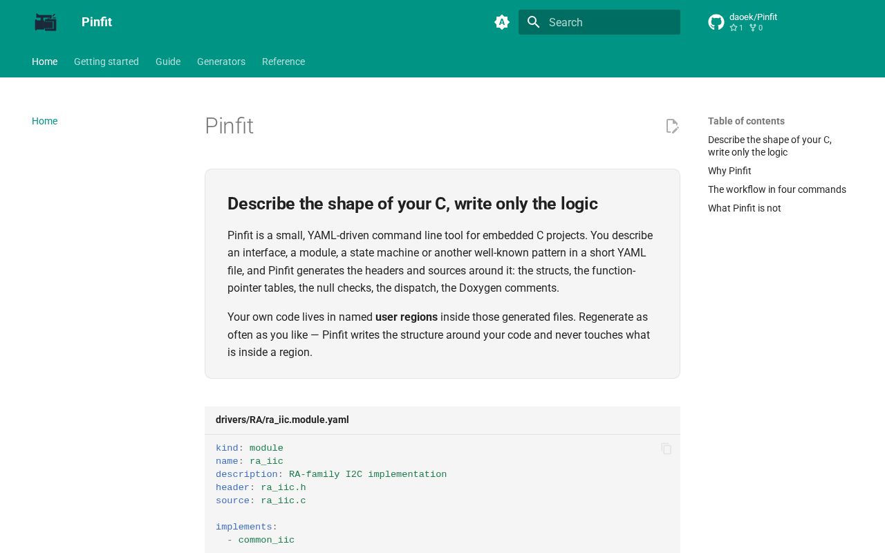 Preview of Pinfit