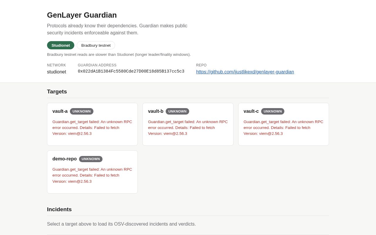 Preview of Genlayer Guardian