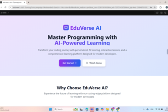 Preview of EduVerse AI–Your Personalized AITeacher for Smarter Learning