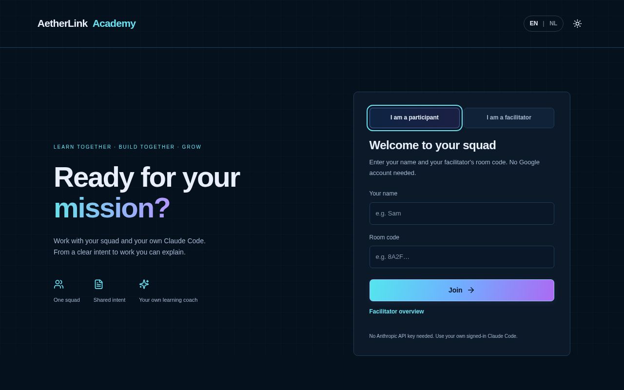 Preview of Aetherlink Academy App