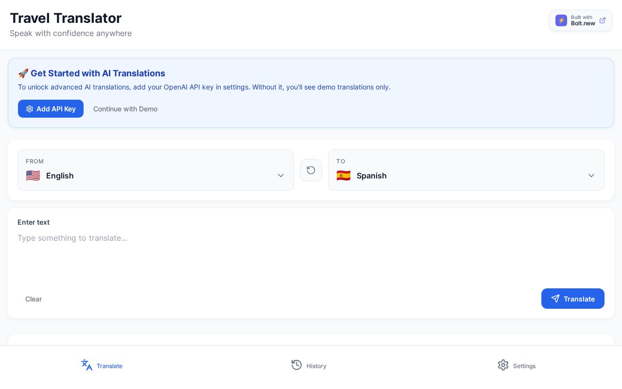 Preview of Travel Translator