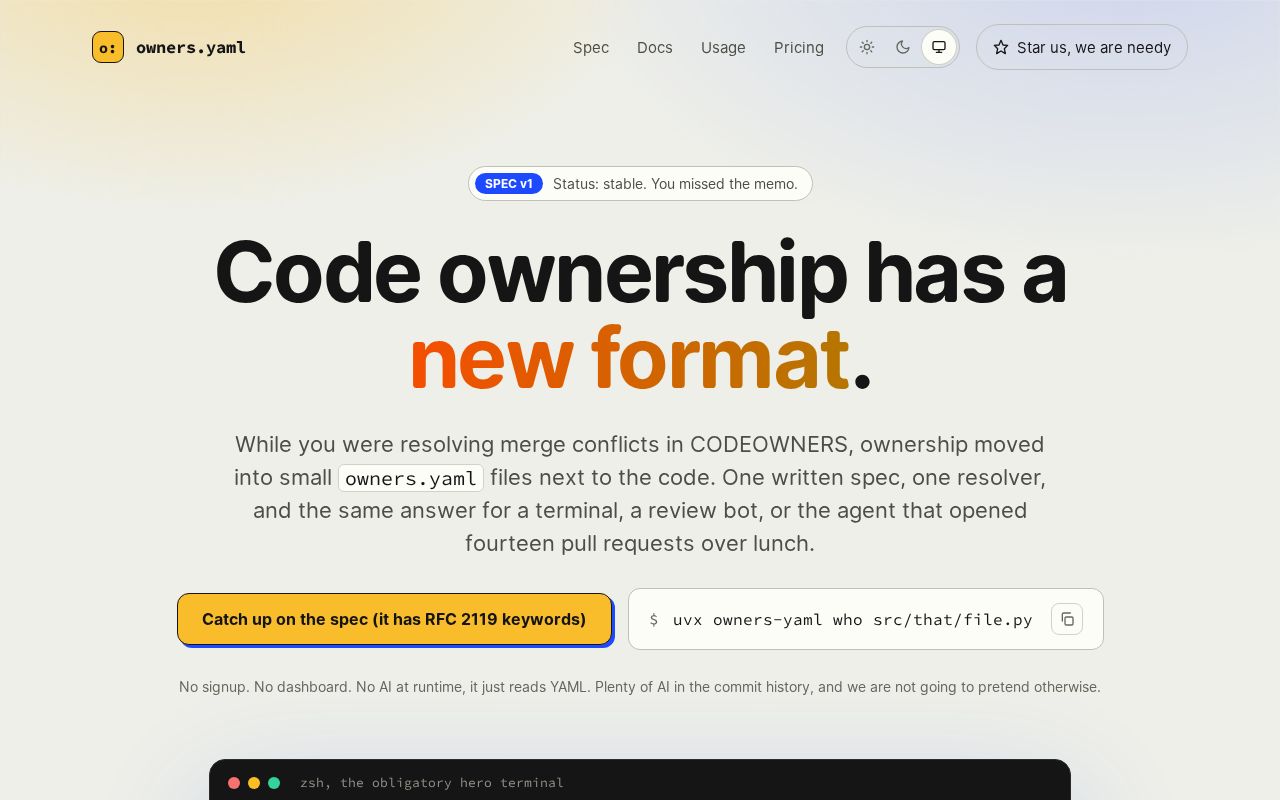 Preview of owners.yaml: the code ownership format you missed