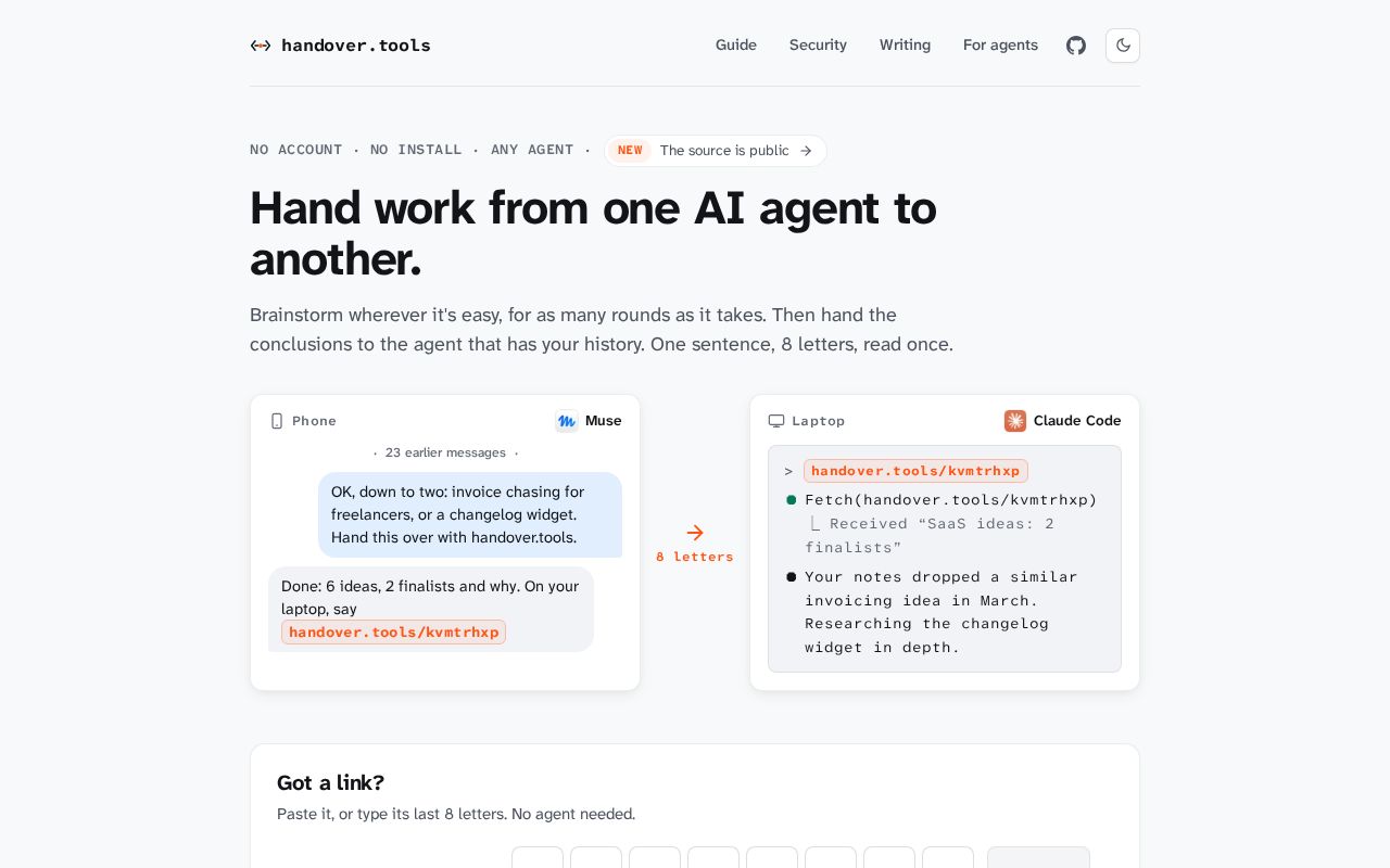 Preview of Handover