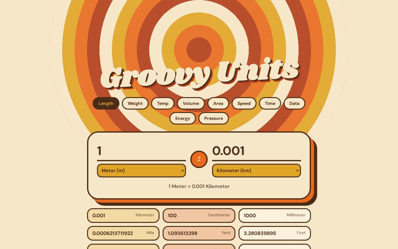 Preview of Groovy Units Convert